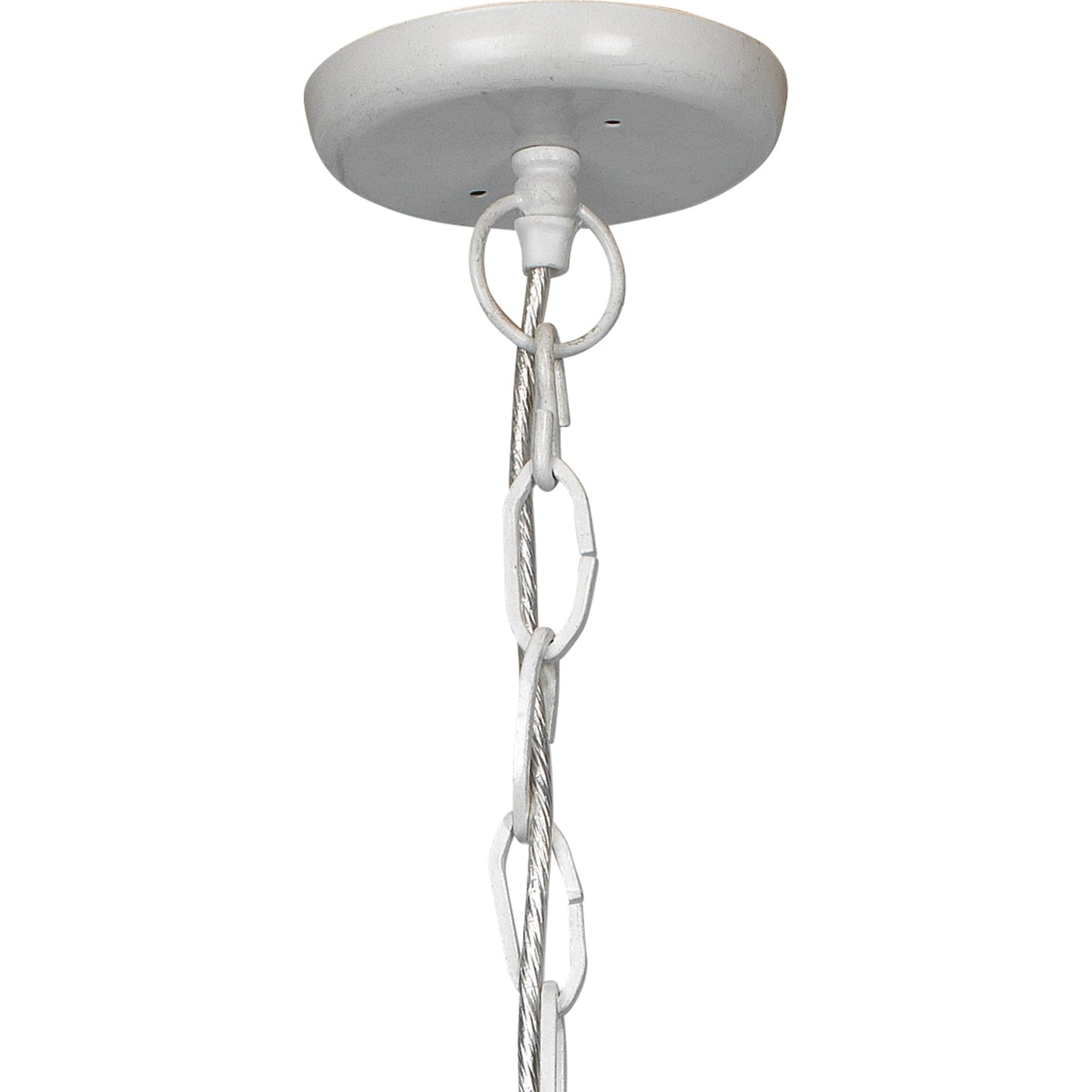 004 SR-819741 | Closeup | Waterfront Pendant by Jamie Young in off white. Made from iron, mango wood in a coastal style.