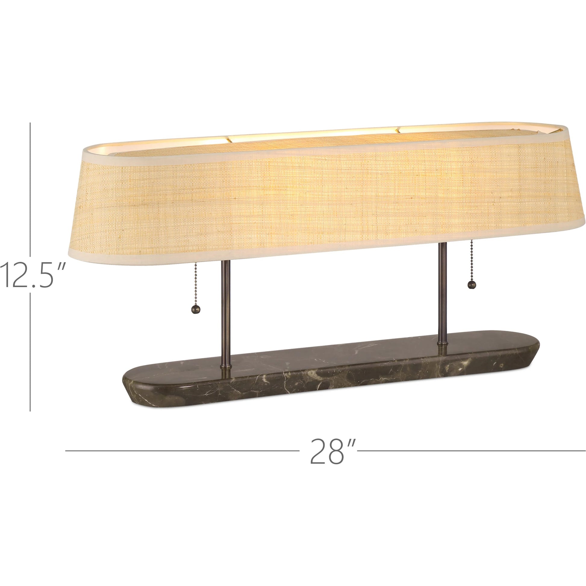 Museum Desk Lamp by Currey and Company in dark bronze, brown. Made from marble, metal in a modern style.