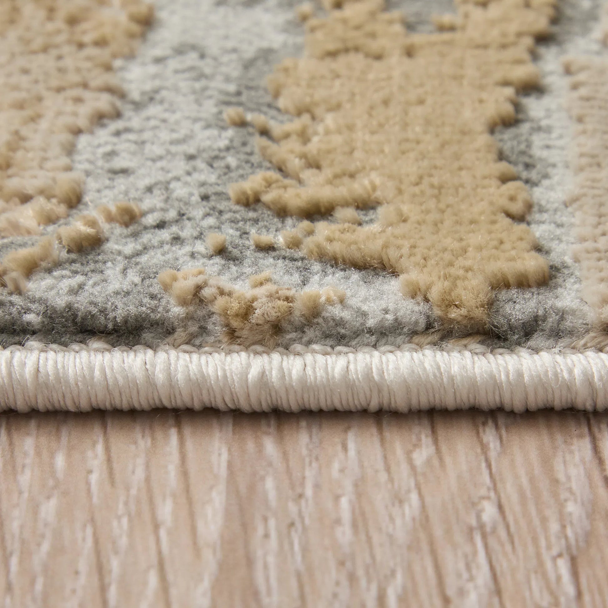 Aura Rug - 3737F by Feizy in gray, ivory, gold. Made from polyester, polypropylene in a unique style.