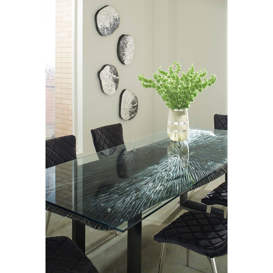 Wisp Wall Tile by Phillips Collection in black, silver and silver leaf. Made from wood in a eclectic & global style.