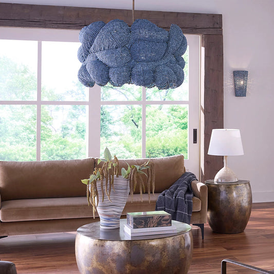 Anguilla Chandelier by Jamie Young. Made from mango wood, iron, steel in a unique style.