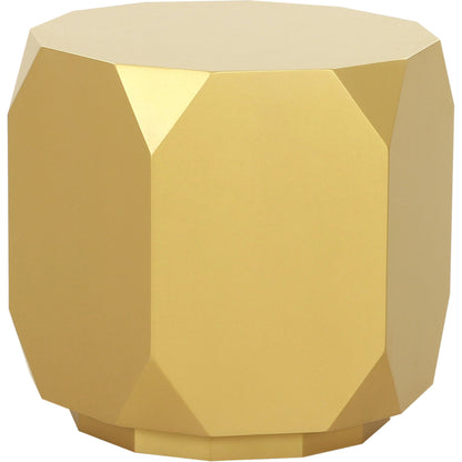 Selva Side Table by Pasargad Home in gold. Made from mdf in a modern style.