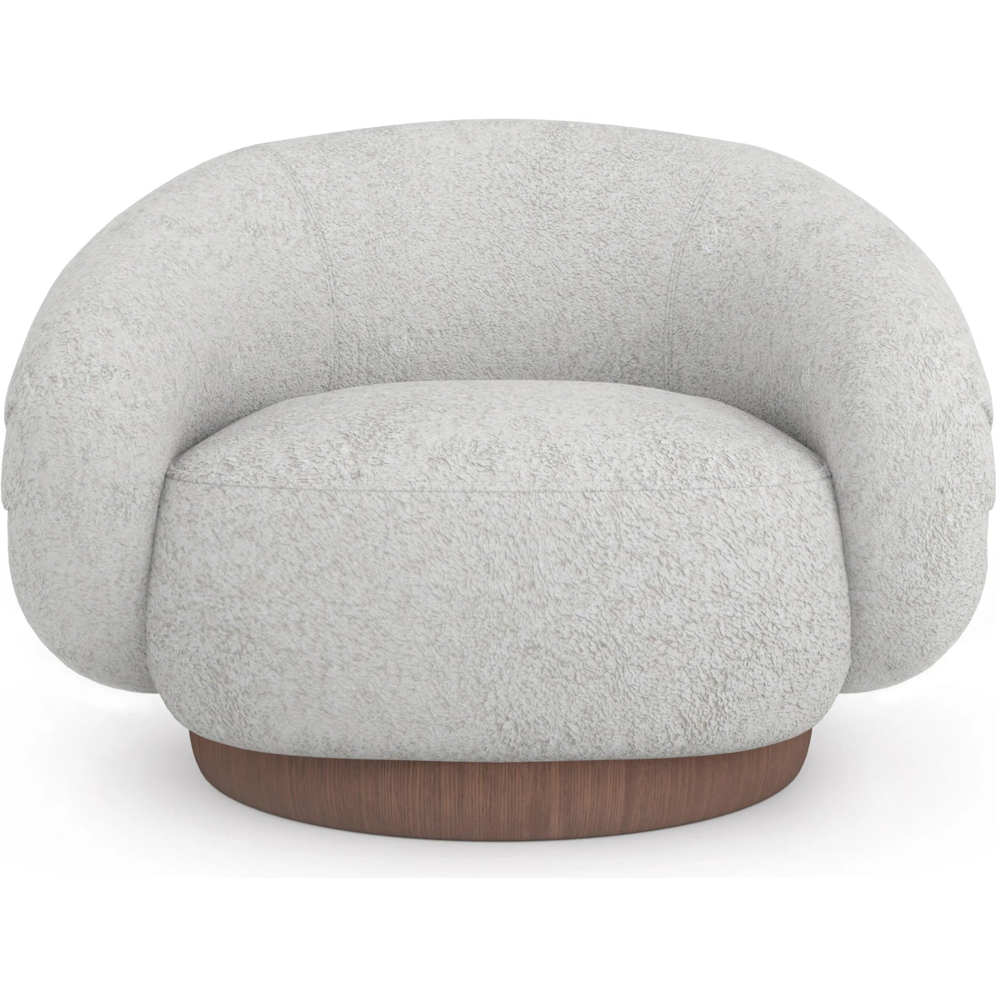 Smoosh Swivel Chair by Caracole in retro walnut, champagne gold. Made from unique in a transitional style.