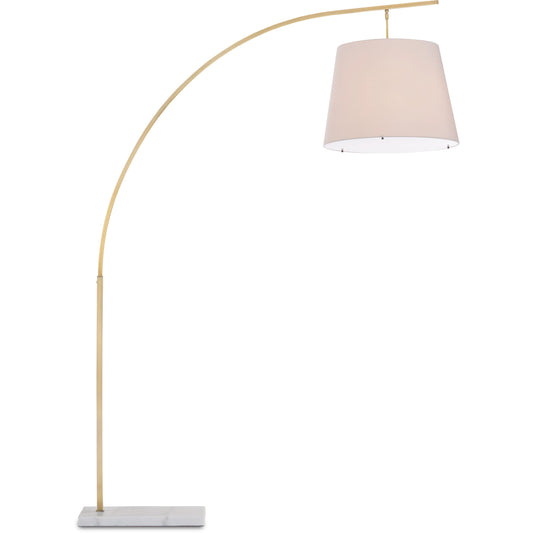 Cloister Floor Lamp by Currey and Company. Made from metal, marble, acrylic diffuser in a modern style.