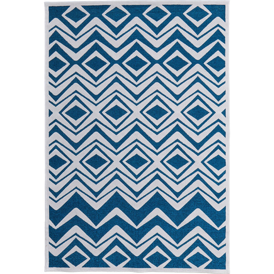 Saphir Mira Diamond Rug - 3505F by Feizy in blue, green, white. Made from viscose, polyester in a unique style.