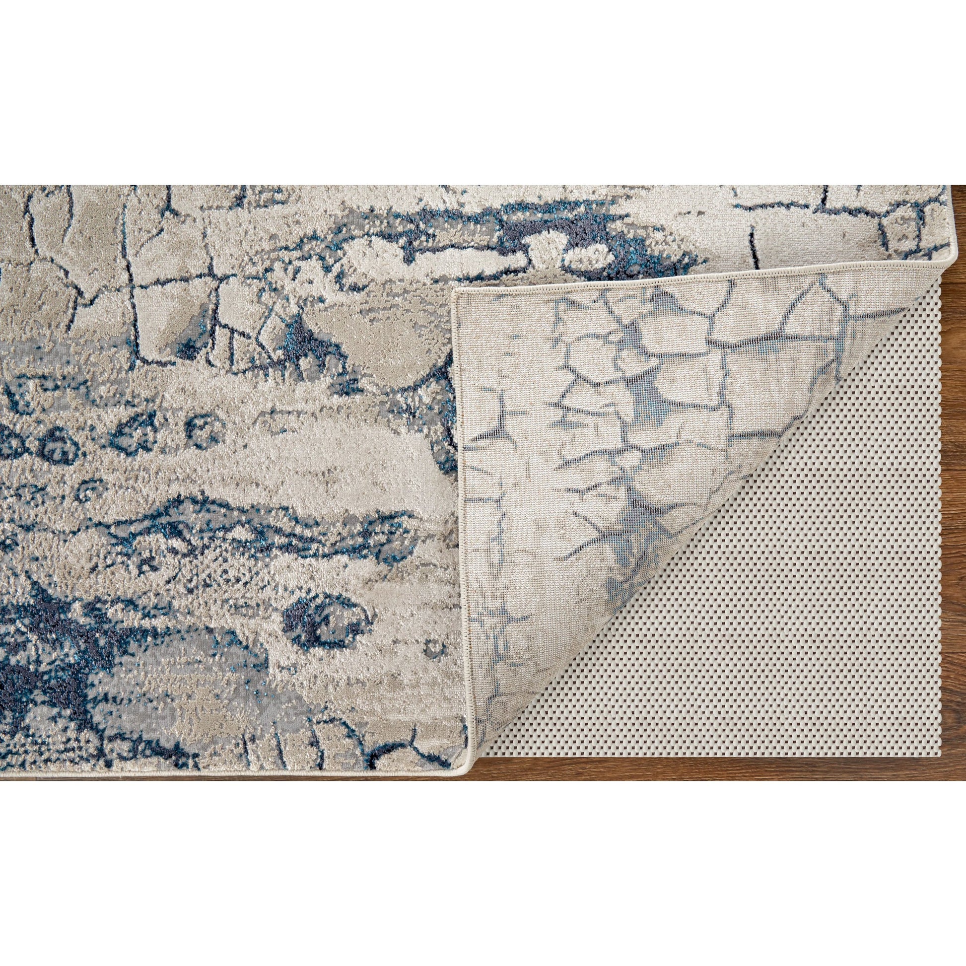 Indio Rug - 39H2F by Feizy in ivory, blue, black. Made from unique in a unique style.