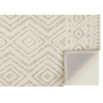 Anica Transitional Diamond Rug - 8010F by Feizy in ivory, tan. Made from wool in a unique style.
