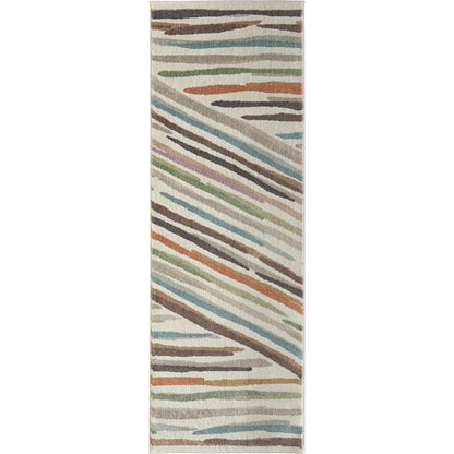 Eden EDN39QXF Rug by Feizy in ivory, brown, blue. Made from polypropylene in a unique style.