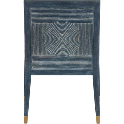 Santos Armchair by Currey and Company. Made from mahogany, rattan, brass in a modern style.
