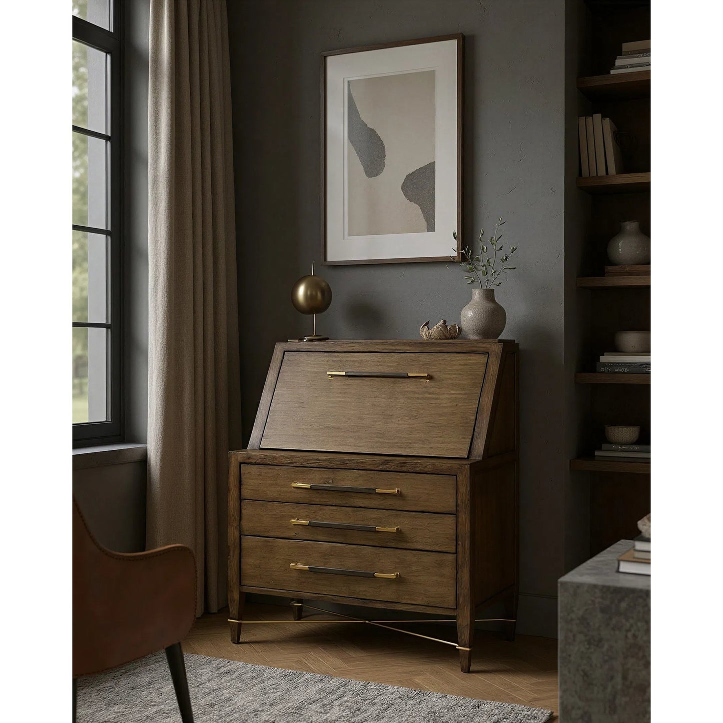 019 SI-2191868 | Lifestyle | Verona Secretary Desk by Currey and Company. Made from unique in a traditional style.