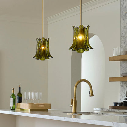 Cala Pendant by Jamie Young. Made from glass, metal: iron in a modern style.