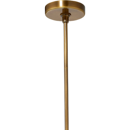 Cambrai Brass & Glass Pendant by Jamie Young in antique brass. Made from steel & glass in a modern style.