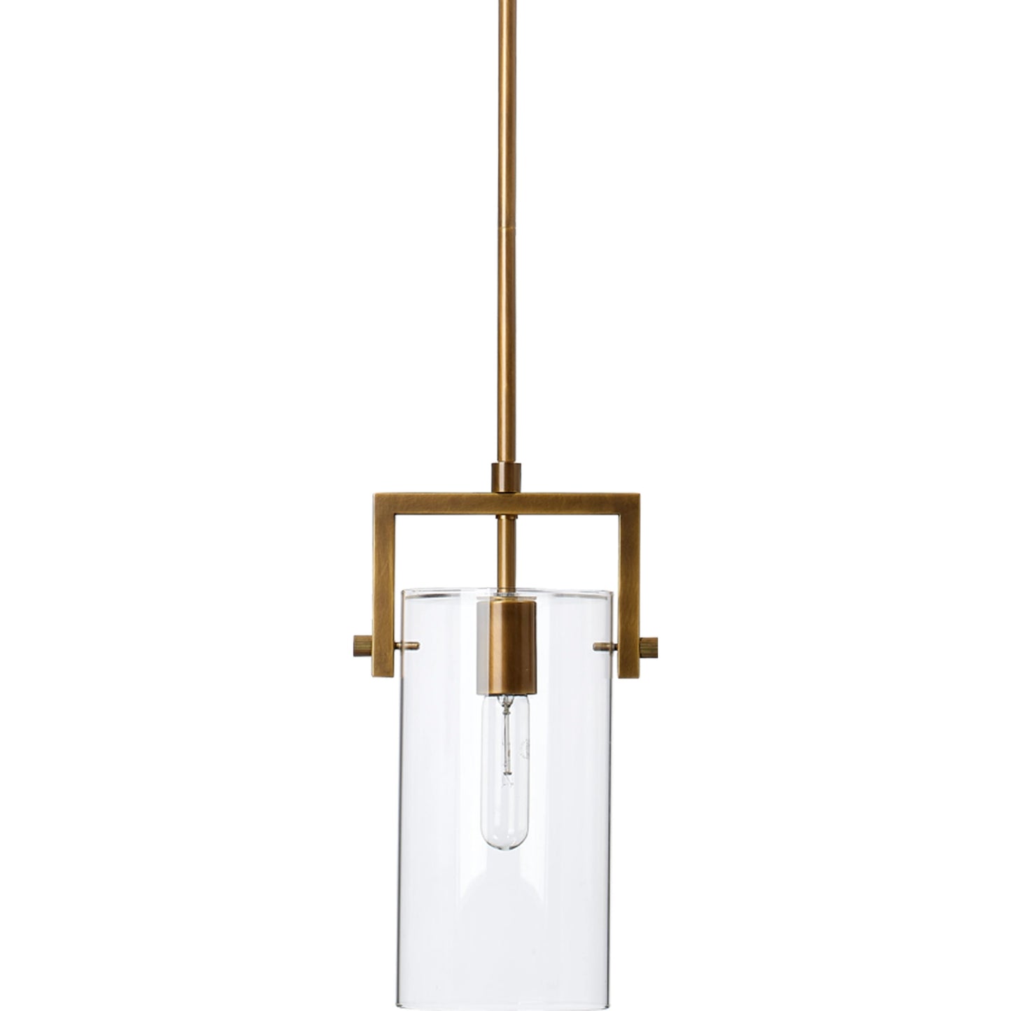 001 SI-1961201 | Primary Silo | Cambrai Brass & Glass Pendant by Jamie Young in antique brass. Made from steel & glass in a modern style.