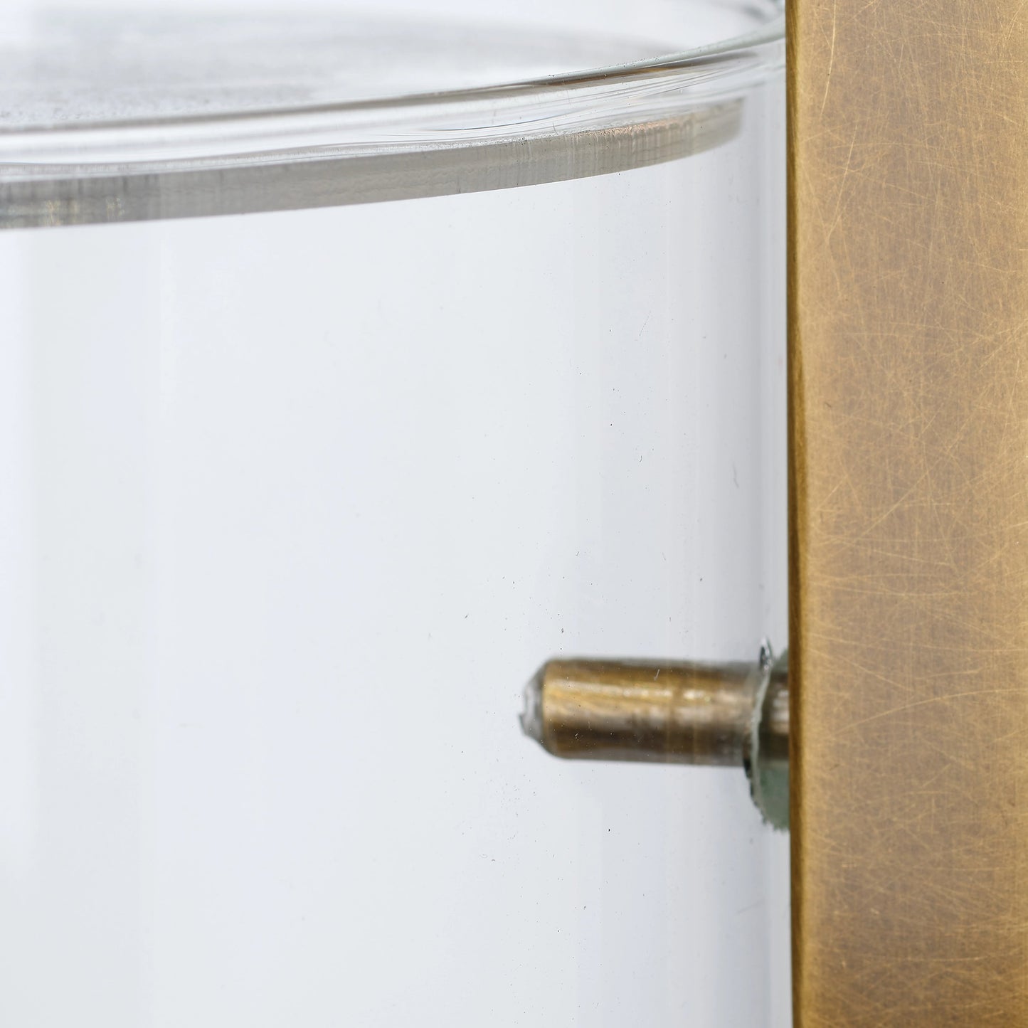 003 SI-1961201 | Closeup | Cambrai Brass & Glass Pendant by Jamie Young in antique brass. Made from steel & glass in a modern style.