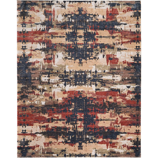 Pearson PRS39SQF Rug by Feizy in blue, red, tan. Made from polyester in a unique style.