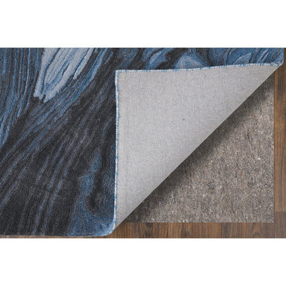 Kawai Rug - KAW8983F by Feizy in blue, black, gray. Made from wool, viscose in a unique style.