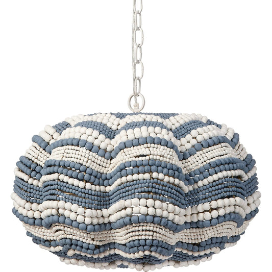 Clamshell Chandelier by The Livingston Collection. Made from mango wood, metal: iron in a coastal style.
