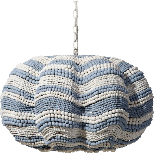 Clamshell Chandelier by The Livingston Collection. Made from mango wood, metal: iron in a coastal style.