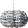 Blue, White Wood Beads / Large