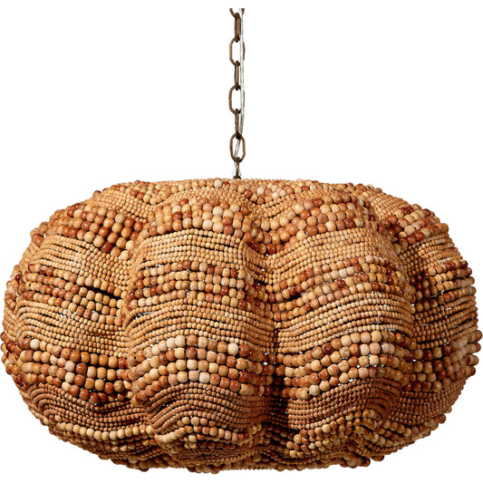 Clamshell Chandelier by The Livingston Collection. Made from mango wood, metal: iron in a coastal style.