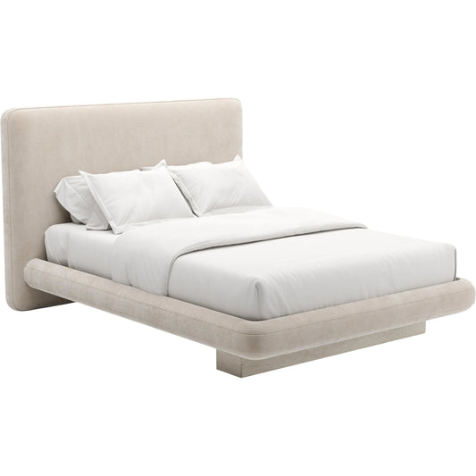 Overlap Upholstered Bed by Caracole. Made from stone in a transitional style.
