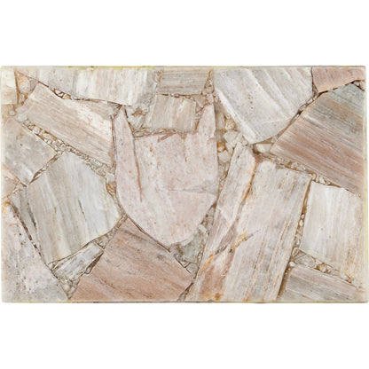 Jossa Aventurine Box by Currey and Company in natural. Made from banded aventurine in a modern style.