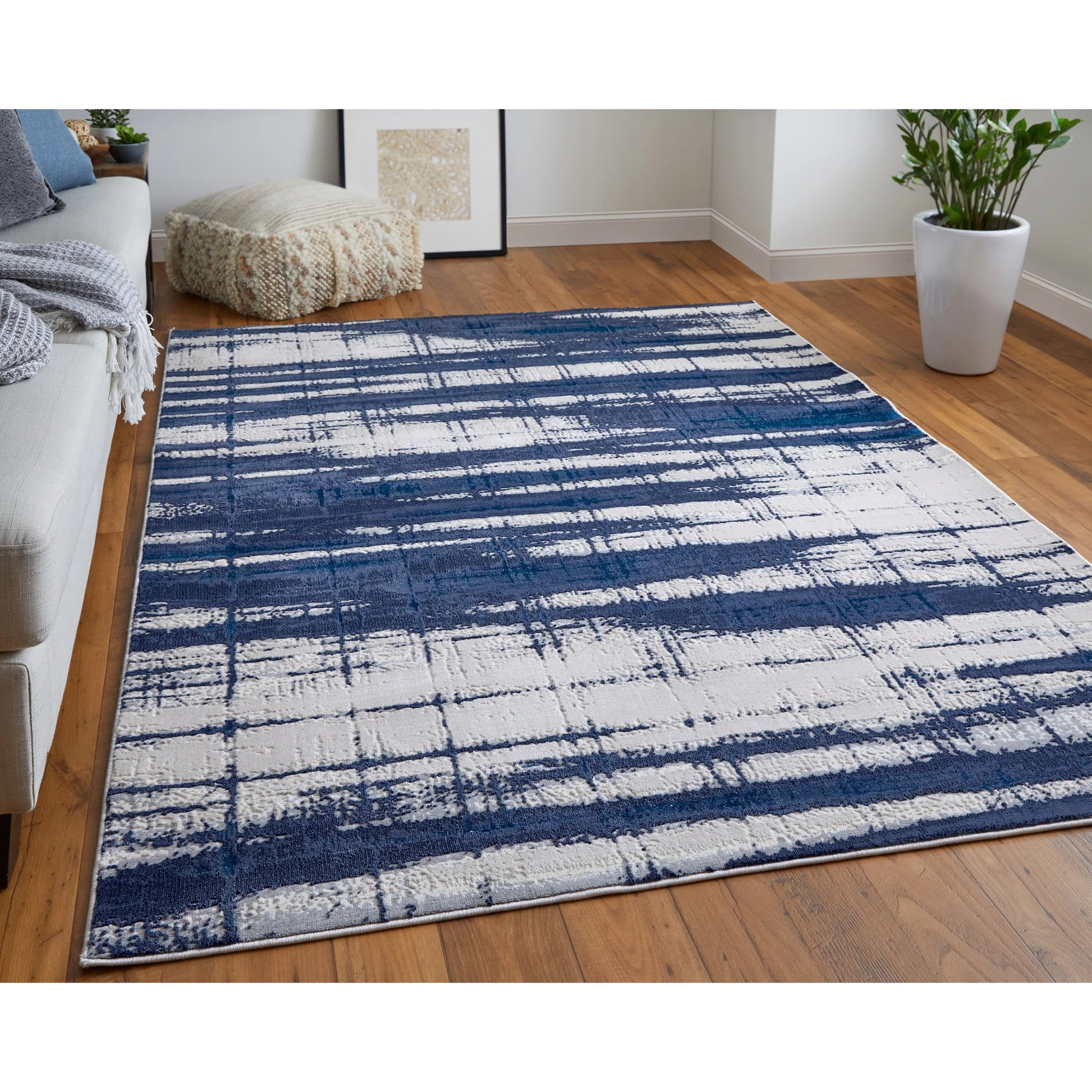 Indio Rug - 39GZF by Feizy in ivory, blue, gray. Made from unique in a unique style.