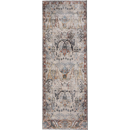 Melrose Transitional Ikat Rug - MEL39P2F by Feizy in ivory, red, gray. Made from polypropylene, polyester, viscose in a unique style.