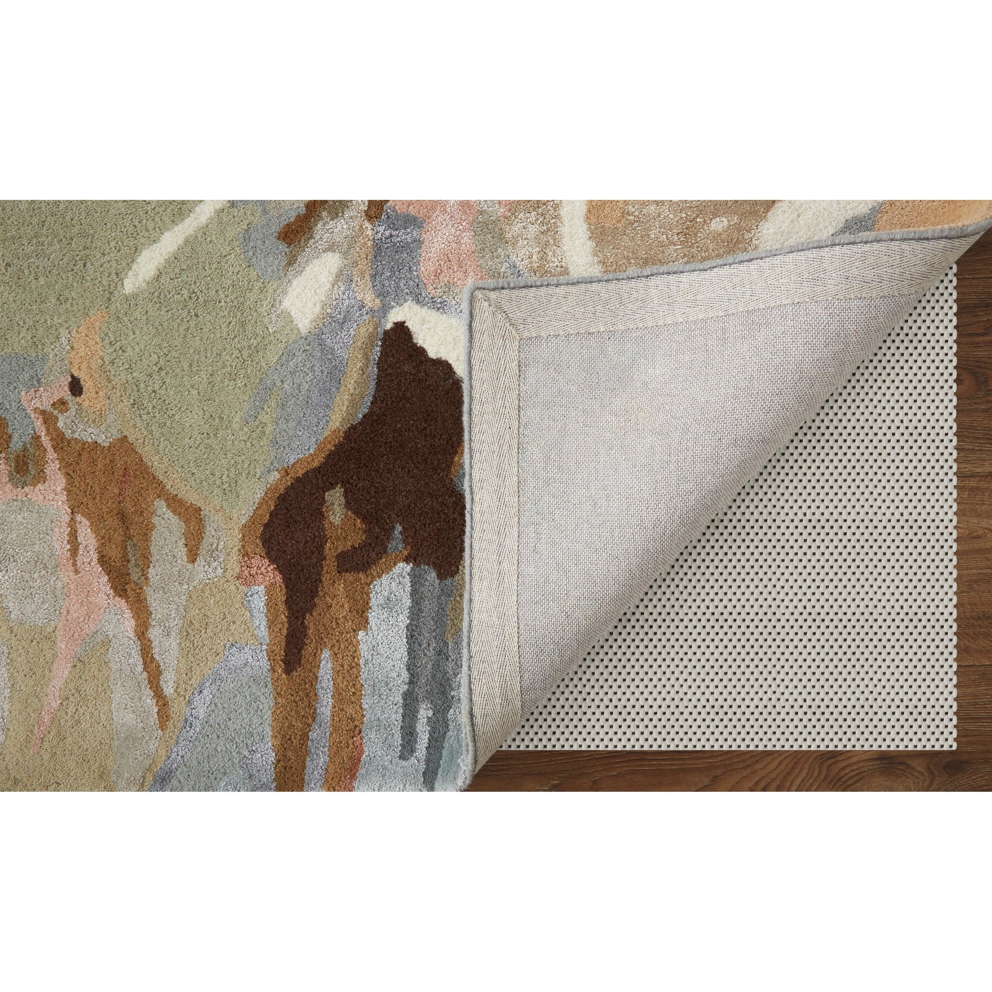 Dafney Transitional & Botanical Rug - 8868F by Feizy in tan, gray, green. Made from viscose, wool in a unique style.