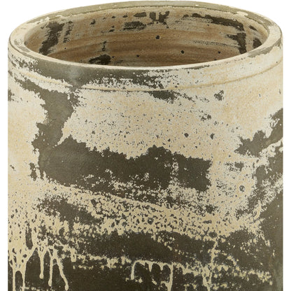 Sicilia Antique White Planter by Currey and Company in greenish white. Made from terracotta in a modern style.