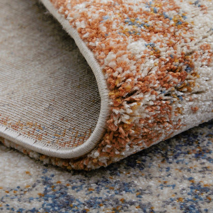 Gilmore Color Block Rug - 39MKF by Feizy in blue, ivory, taupe. Made from polypropylene in a unique style.