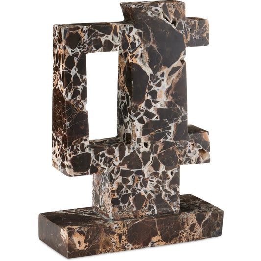 Blount Marble Object by Currey and Company in natural. Made from emperador marble in a unique style.