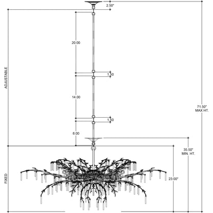 Forest Dawn Chandelier by Currey and Company. Made from wrought iron, crystal in a eclectic & global style.