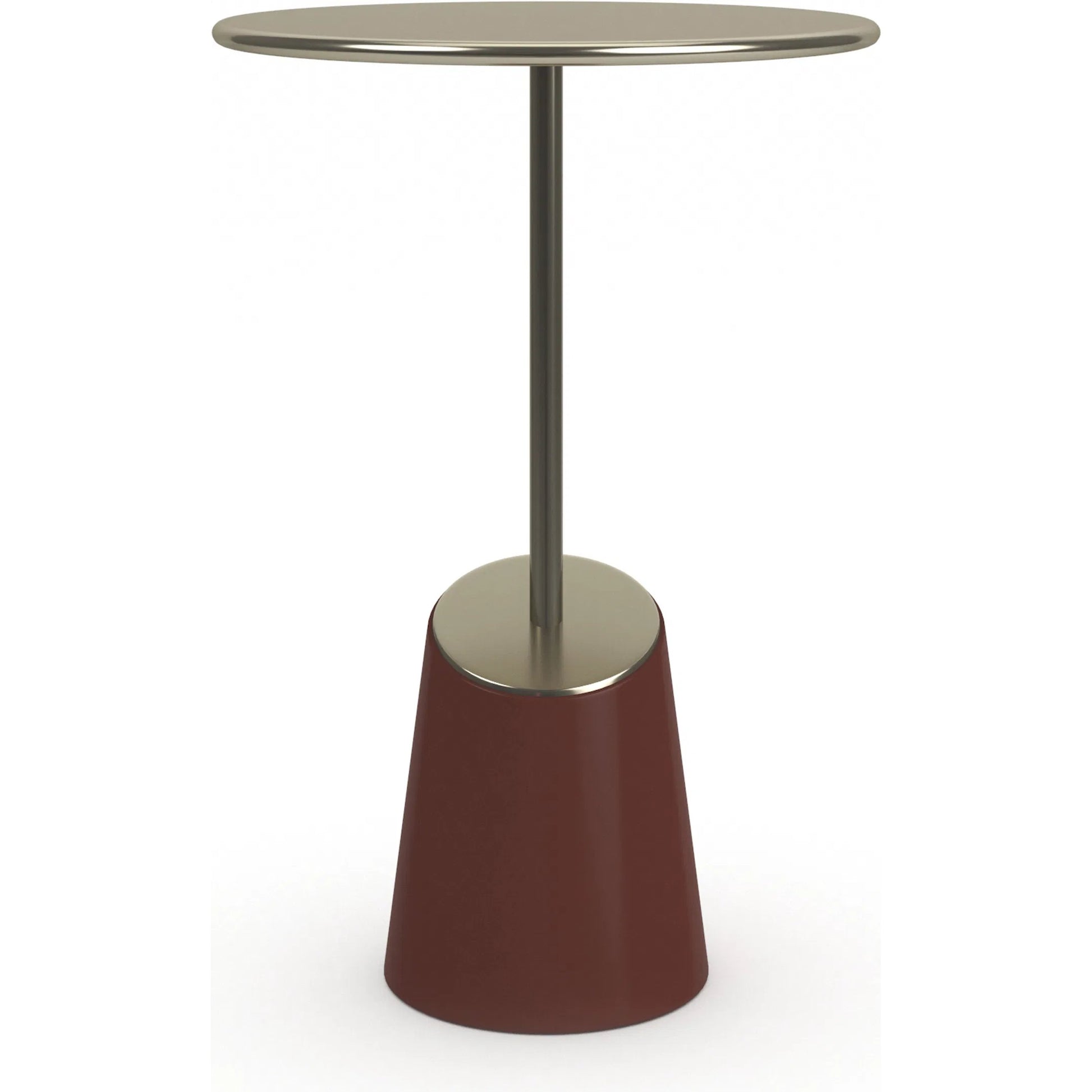 Rossetta Accent Table by Caracole in rouge red gloss, whisper of gold. Made from unique in a modern style.