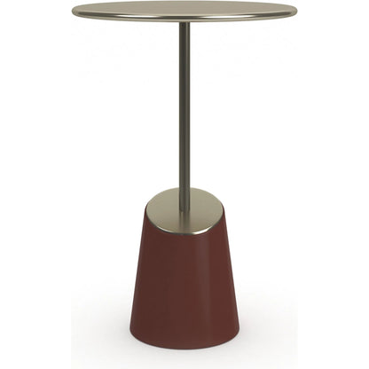 Rossetta Accent Table by Caracole in rouge red gloss, whisper of gold. Made from unique in a modern style.