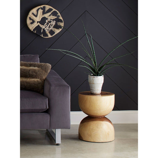 Hourglass Side Table by Phillips Collection in brown. Made from wood in a eclectic & global style.