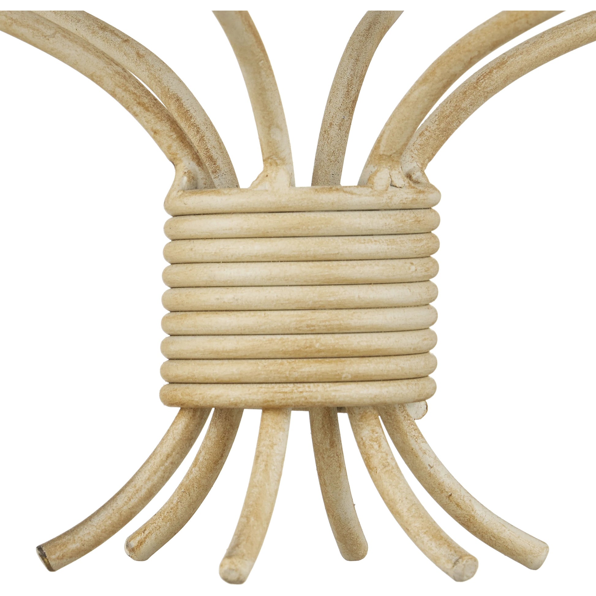 Maidenhair Cream Chandelier by Currey and Company in antique pearl. Made from wrought iron in a modern style.