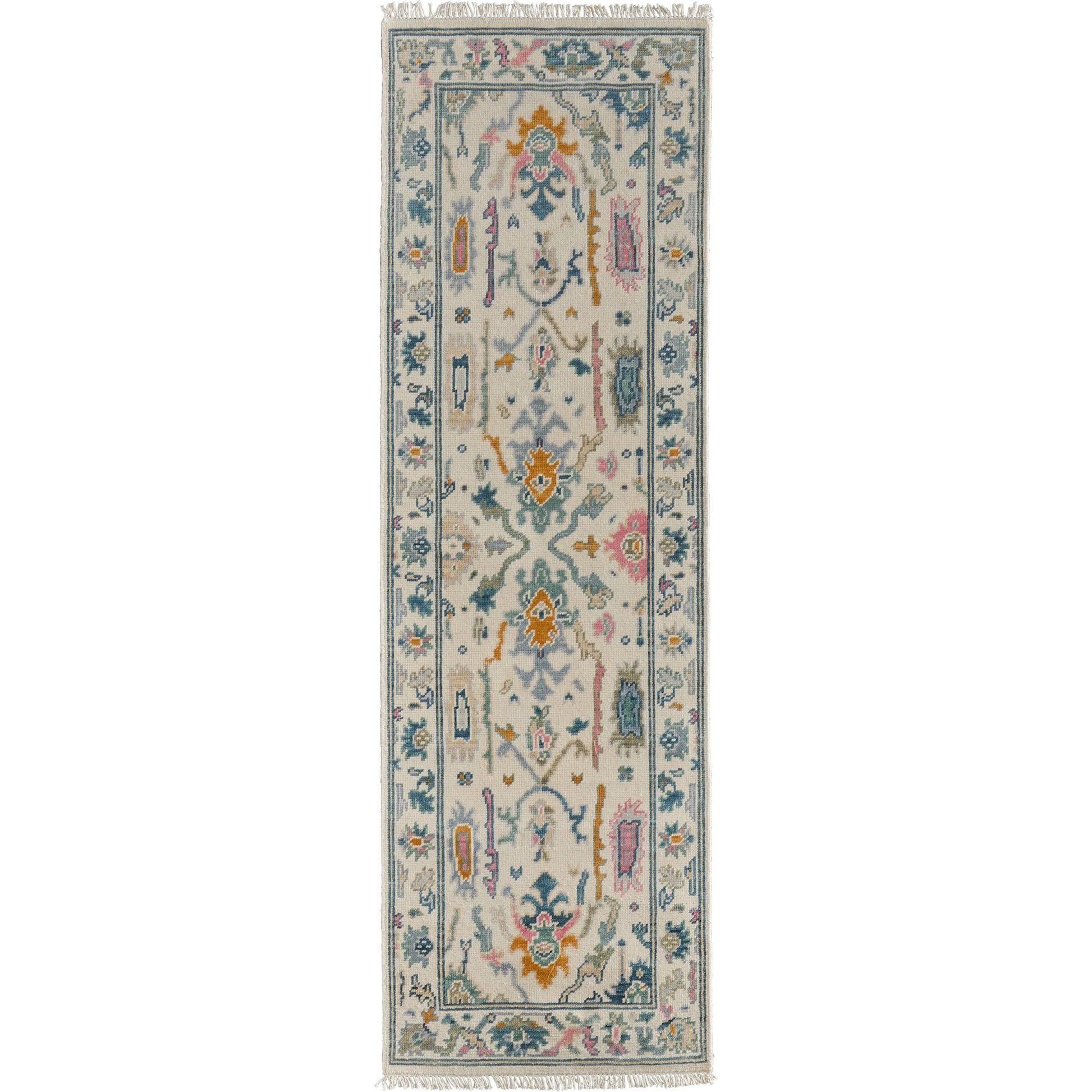 Karina Transitional & Botanical Rug - 90969G8F by Feizy in ivory, blue, pink. Made from wool in a unique style.