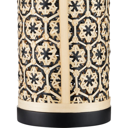 Nebulon Table Lamp by Currey and Company in natural, black. Made from bamboo, metal in a eclectic & global style.