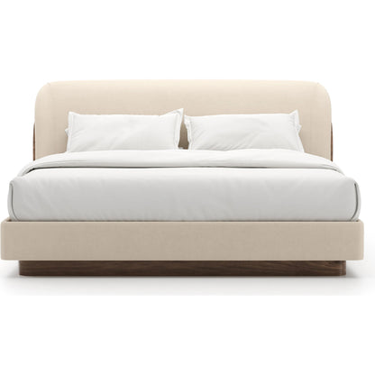Fleur Upholstered Bed by Caracole in porcini. Made from unique in a transitional style.