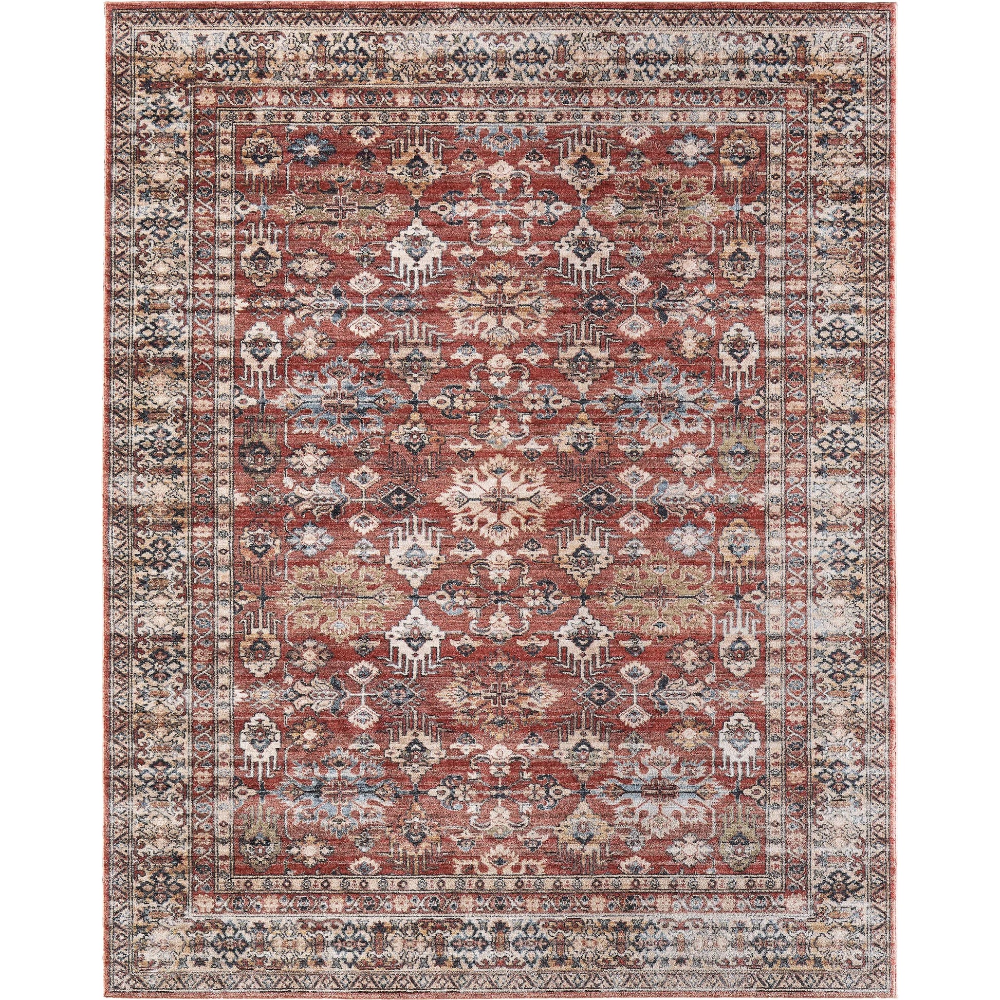 Pearson Traditional Persian PRS39SKF Rug by Feizy in red, tan, blue. Made from polyester in a unique style.