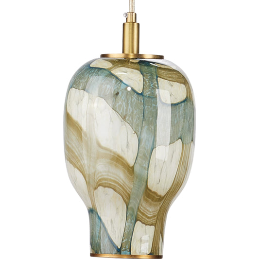 Helen Pendant by Jamie Young in blue. Made from glass in a eclectic & global style.