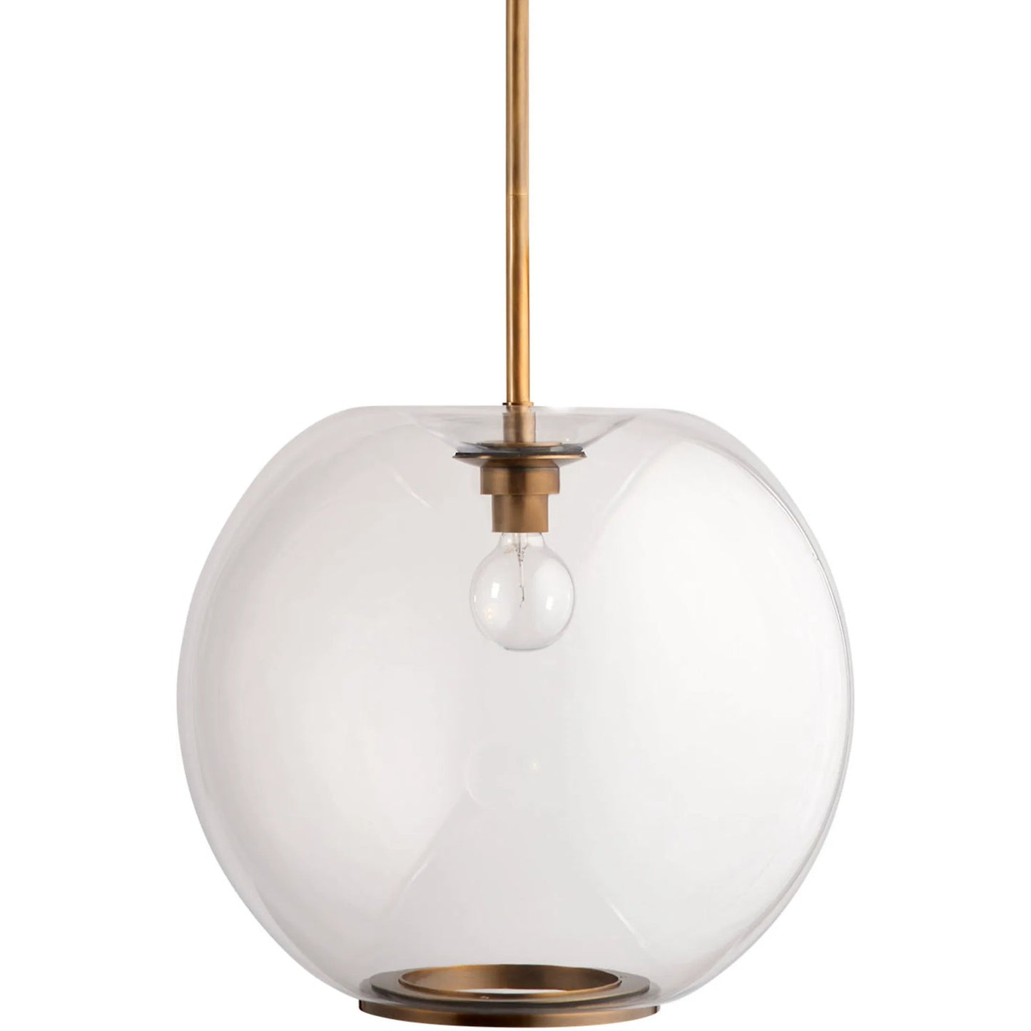 000 SI-2320374 | Primary Silo | Helium Pendant by Jamie Young in clear and clear glass, brass. Made from glass, metal: steel in a modern style.