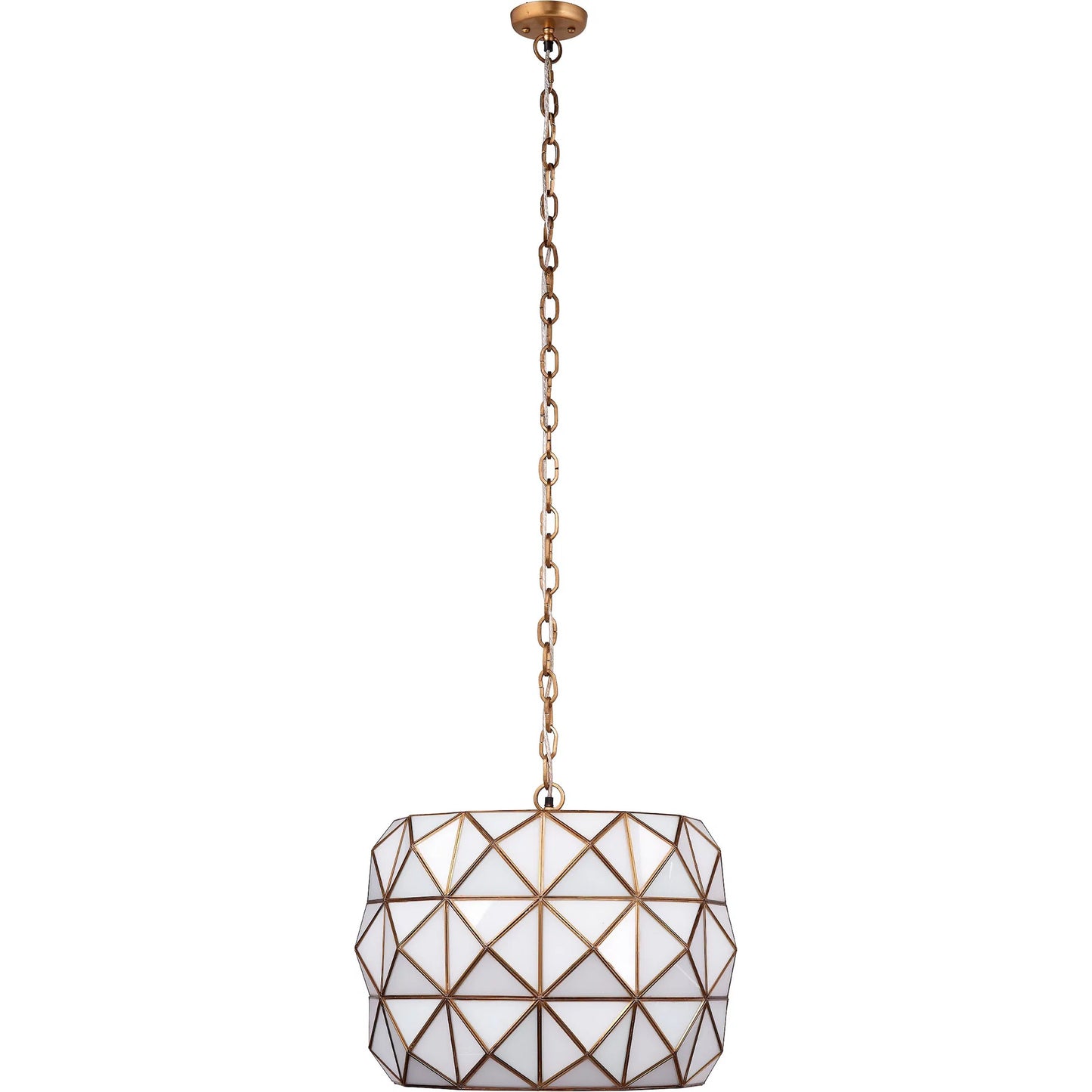 004 SI-2249064 | Additional Silo | Hollywood Pendant by Jamie Young in white and white glass, antique brass metal. Made from glass, metal: brass, iron in a modern style.