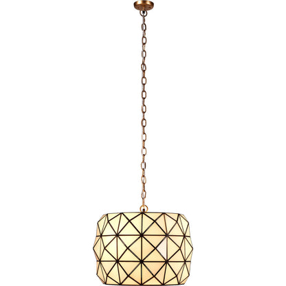 Hollywood Pendant by Jamie Young in white and white glass, antique brass metal. Made from glass, metal: brass, iron in a modern style.