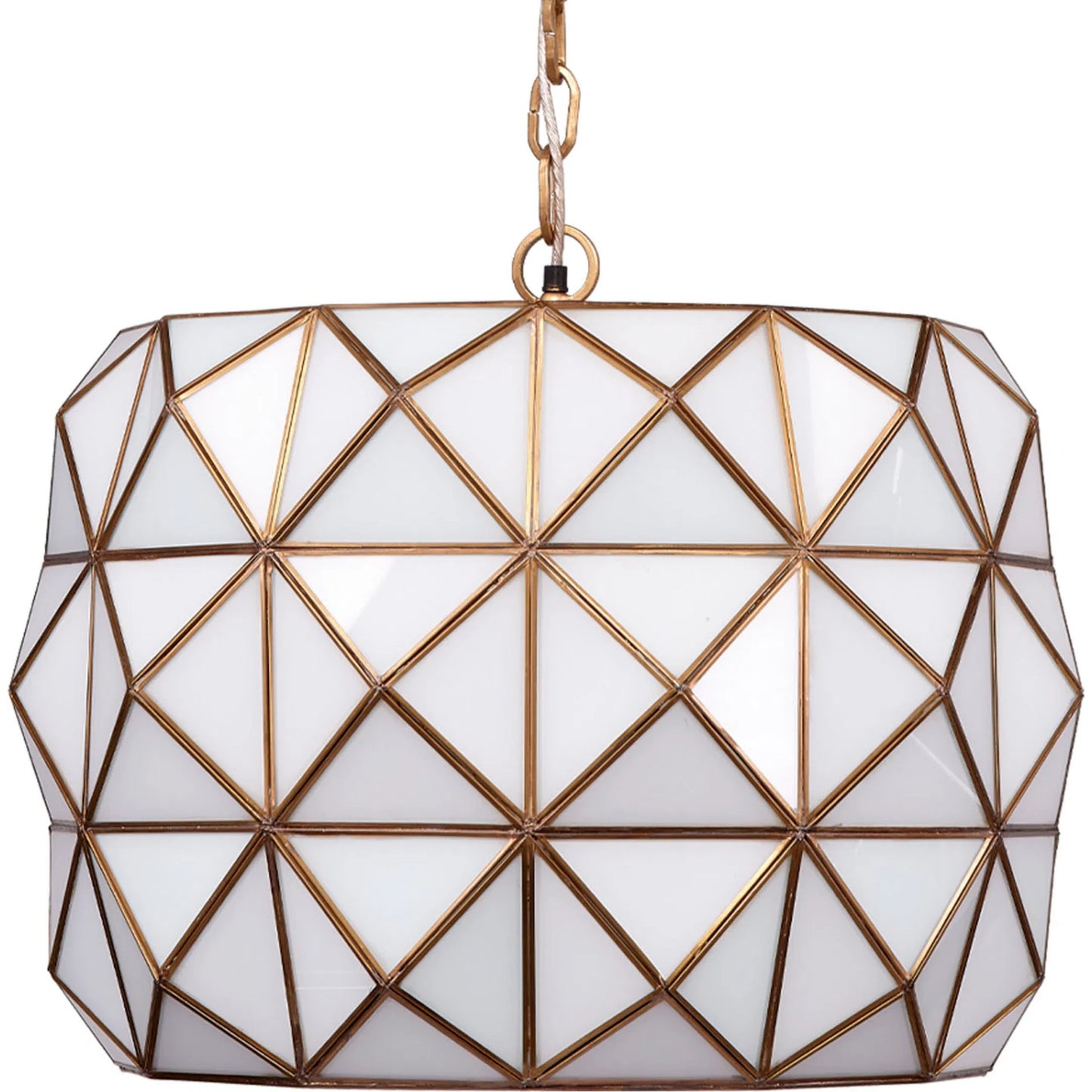 001 SI-2249064 | Primary Silo | Hollywood Pendant by Jamie Young in white and white glass, antique brass metal. Made from glass, metal: brass, iron in a modern style.