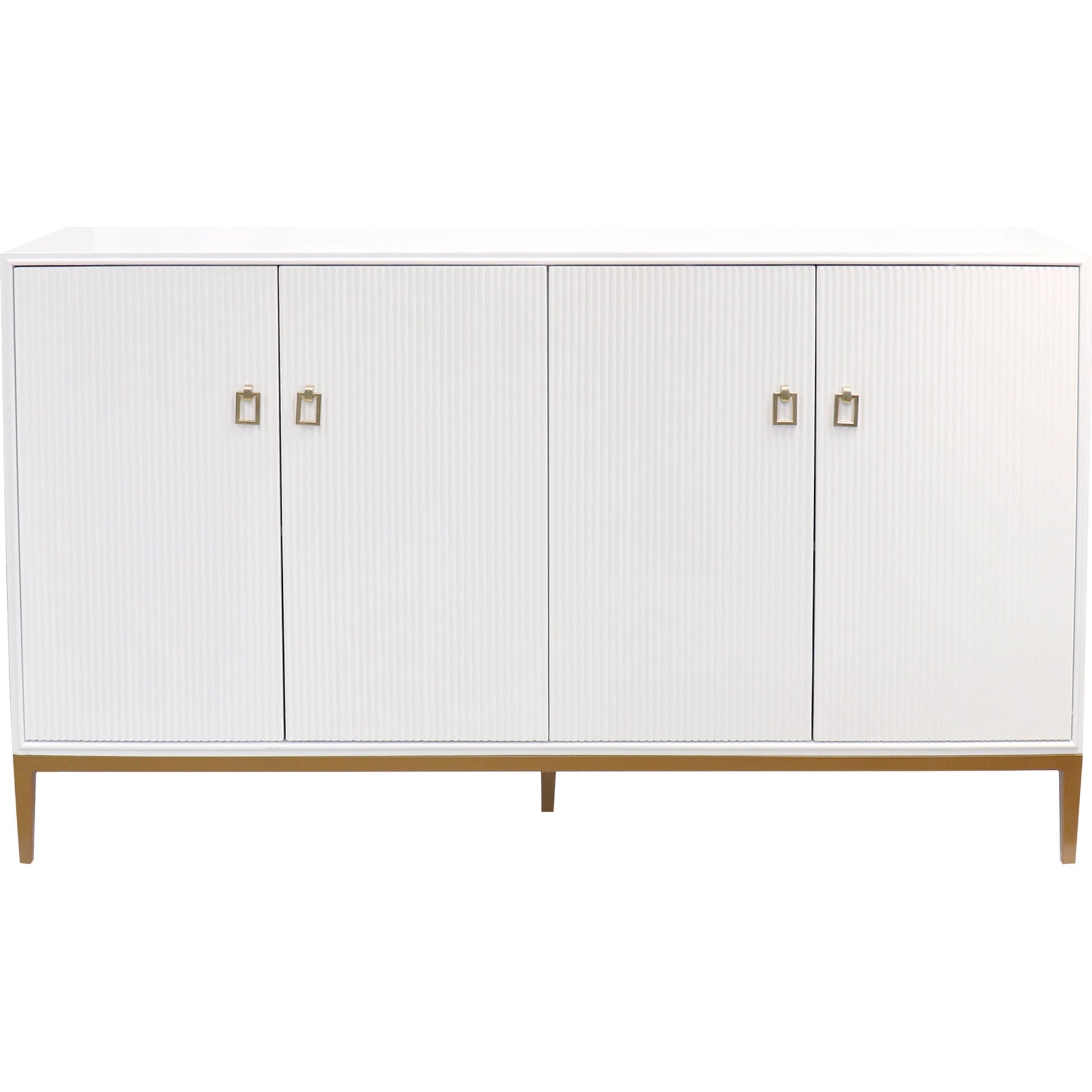Victoria 4-Door Sideboard by Pasargad Home in ivory. Made from wood, metal in a modern style.