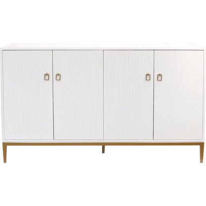 Victoria 4-Door Sideboard by Pasargad Home in ivory. Made from wood, metal in a modern style.