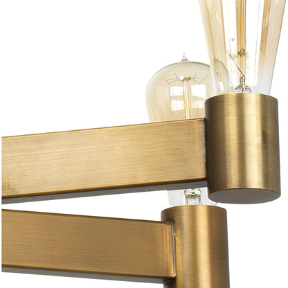 Manchester Chandelier by Jamie Young in antique brass. Made from steel in a modern style.