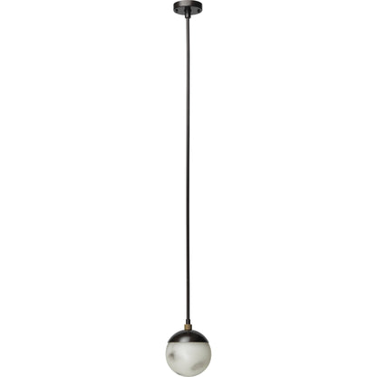 Metro Pendant by Jamie Young in oil rubbed bronze, antique brass. Made from faux alabaster, steel in a modern style.